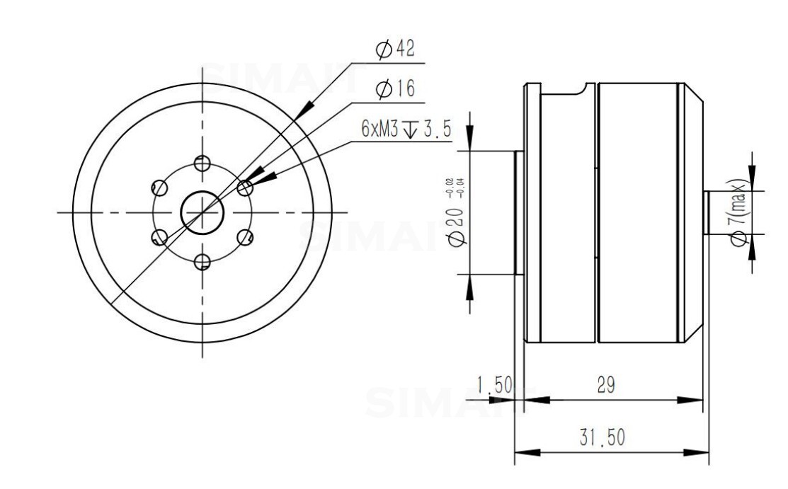 DAMIAO DM-H3510 BLDC Göbek Mot - Direct Drive Servo Motor Robotics incelemesi ve fiyatı